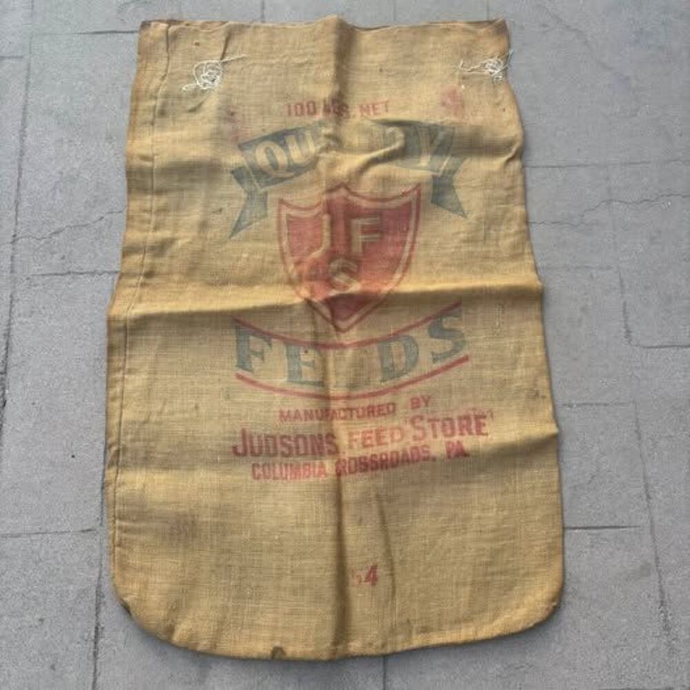 Vintage Judsons Feed Store Burlap Sack